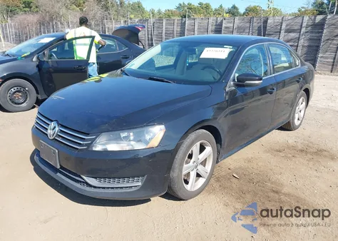 2013 Volkswagen Passat 2.5L Se из США, поврежденный, VIN 1VWBH7A39DC100988